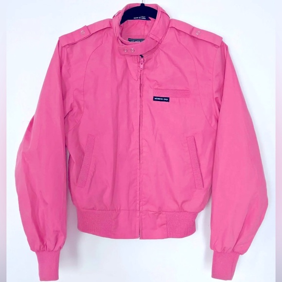 Members Only Jackets & Blazers - 🩷💖🩷 Vintage Barbie/ Bubble Gum PINK MEMBERS ONLY Jacket - XL - 1980s 🩷💖🩷